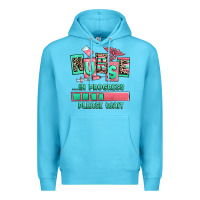 Ocean Blue nurse in progress please wait Premium Hoodie - RanaPortraitStore