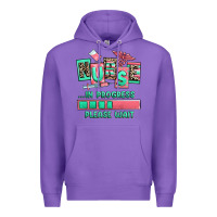 Purple nurse in progress please wait Premium Hoodie - RanaPortraitStore