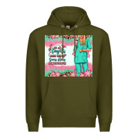 Army Green not all angels have wings blonde nurse Premium Hoodie - RanaPortraitStore