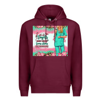 Burgundy not all angels have wings blonde nurse Premium Hoodie - RanaPortraitStore