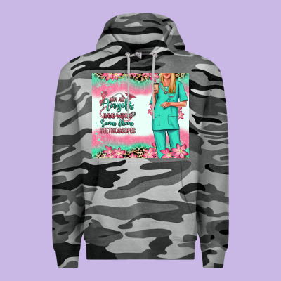 Not All Angels Have Wings Blonde Nurse Premium Hoodie Designed By Ranaportraitstore