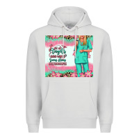 Dove Grey not all angels have wings blonde nurse Premium Hoodie - RanaPortraitStore