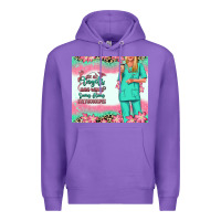 Purple not all angels have wings blonde nurse Premium Hoodie - RanaPortraitStore