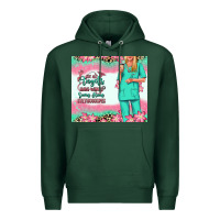 Sports Green not all angels have wings blonde nurse Premium Hoodie - RanaPortraitStore