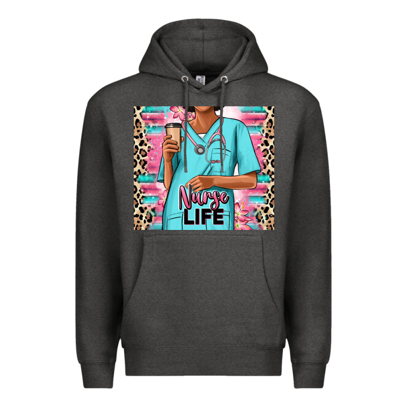 Nurse Life Afro Woman Premium Hoodie by RanaPortraitStore | Teevron