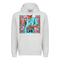 Dove Grey nurse life afro woman Premium Hoodie - RanaPortraitStore
