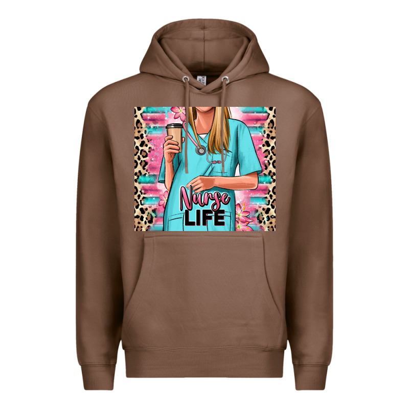 Nurse Life Blonde Woman Premium Hoodie by RanaPortraitStore | Teevron