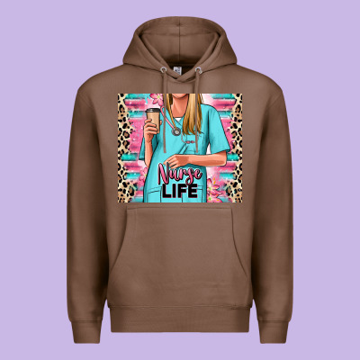 Nurse Life Blonde Woman Premium Hoodie Designed By Ranaportraitstore
