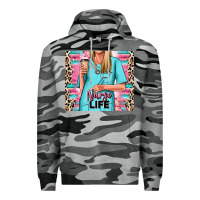 Slate Camo nurse life blonde woman Premium Hoodie - RanaPortraitStore