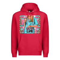Cardinal nurse life blonde woman Premium Hoodie - RanaPortraitStore