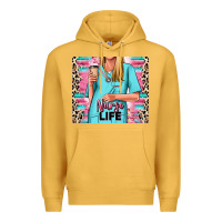 Mustard nurse life blonde woman Premium Hoodie - RanaPortraitStore