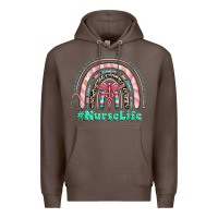 Coffee nurse life rainbow Premium Hoodie - RanaPortraitStore