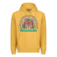 Mustard nurse life rainbow Premium Hoodie - RanaPortraitStore