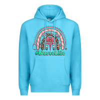 Ocean Blue nurse life rainbow Premium Hoodie - RanaPortraitStore