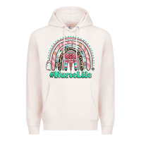 Pale Pink nurse life rainbow Premium Hoodie - RanaPortraitStore