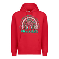 Red nurse life rainbow Premium Hoodie - RanaPortraitStore