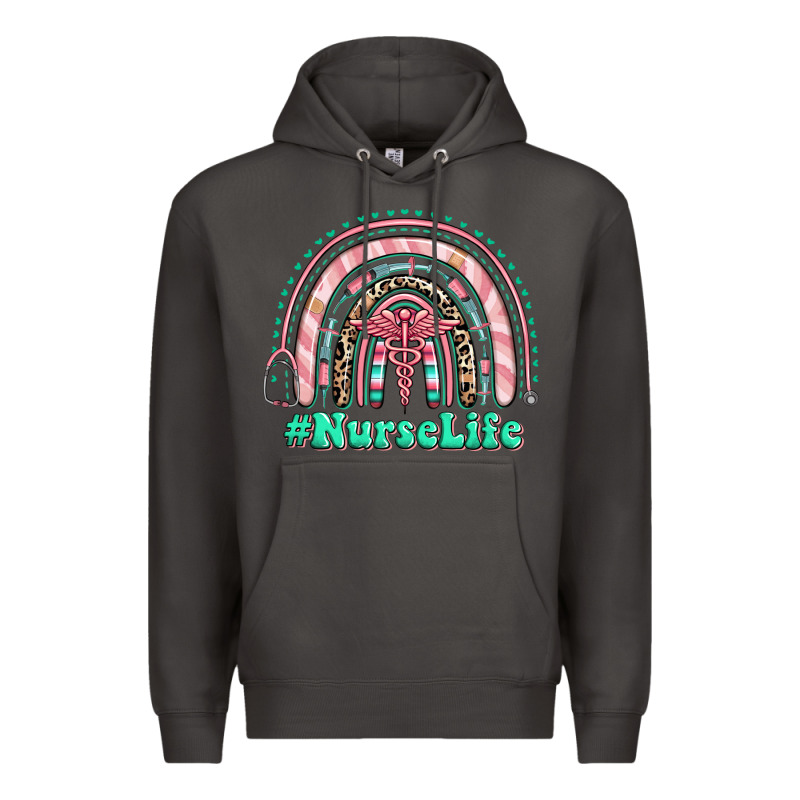 Nurse Life Rainbow Premium Hoodie by RanaPortraitStore | Teevron