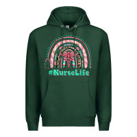 Sports Green nurse life rainbow Premium Hoodie - RanaPortraitStore
