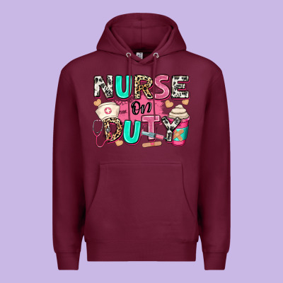 Nurse On Duty Premium Hoodie Designed By Ranaportraitstore