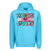 Ocean Blue nurse on duty Premium Hoodie - RanaPortraitStore