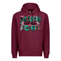 Burgundy nurses call the shots Premium Hoodie - RanaPortraitStore