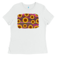 White cinco de mayo sunflower background Ladies Tee - Artiststas