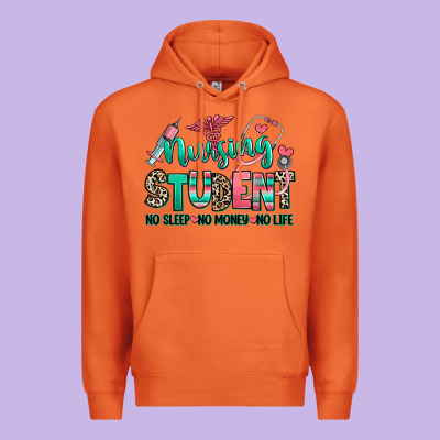 Nursing Student No Sleep No Money No Life Premium Hoodie Designed By Ranaportraitstore