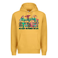 Mustard nursing student no sleep no money no life Premium Hoodie - RanaPortraitStore