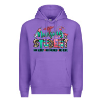Purple nursing student no sleep no money no life Premium Hoodie - RanaPortraitStore