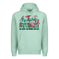 Seafoam nursing student no sleep no money no life Premium Hoodie - RanaPortraitStore