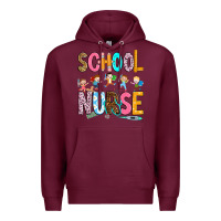 Burgundy school nurse Premium Hoodie - RanaPortraitStore
