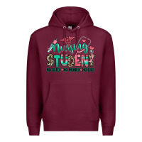 Burgundy nursing student no sleep no money no life Premium Hoodie - RanaPortraitStore