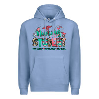 Colony Blue nursing student no sleep no money no life Premium Hoodie - RanaPortraitStore