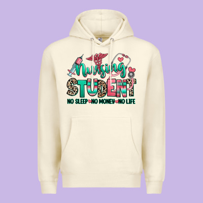 Nursing Student No Sleep No Money No Life Premium Hoodie Designed By Ranaportraitstore