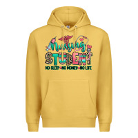 Antique Gold nursing student no sleep no money no life Premium Hoodie - RanaPortraitStore