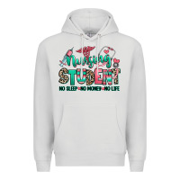 Dove Grey nursing student no sleep no money no life Premium Hoodie - RanaPortraitStore