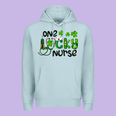 One Lucky Nurse Premium Hoodie Designed By Ranaportraitstore