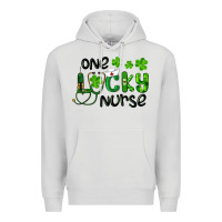 Dove Grey one lucky nurse Premium Hoodie - RanaPortraitStore