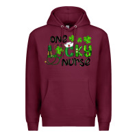 Burgundy one lucky nurse Premium Hoodie - RanaPortraitStore