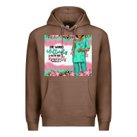Chestnut she works willingly with her hands afro nurse Premium Hoodie - RanaPortraitStore