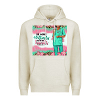 Oatmeal Heather she works willingly with her hands afro nurse Premium Hoodie - RanaPortraitStore