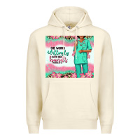 Sandshell she works willingly with her hands afro nurse Premium Hoodie - RanaPortraitStore