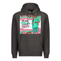 Smoke she works willingly with her hands afro nurse Premium Hoodie - RanaPortraitStore
