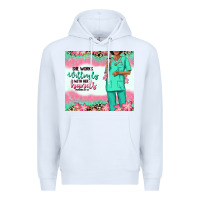 White she works willingly with her hands afro nurse Premium Hoodie - RanaPortraitStore