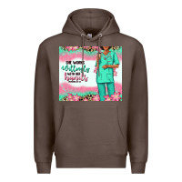 Coffee she works willingly with her hands afro nurse Premium Hoodie - RanaPortraitStore