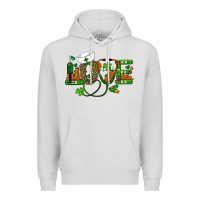 Dove Grey st patricks day love nurse Premium Hoodie - RanaPortraitStore