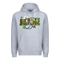 Heather Grey st patricks day love nurse Premium Hoodie - RanaPortraitStore