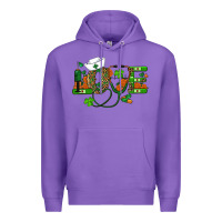 Purple st patricks day love nurse Premium Hoodie - RanaPortraitStore