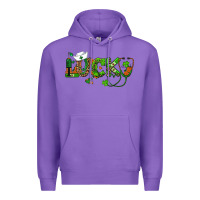 Purple st patricks day lucky nurse Premium Hoodie - RanaPortraitStore