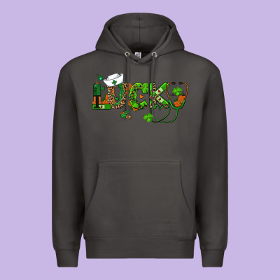 St Patricks Day Lucky Nurse Premium Hoodie Designed By Ranaportraitstore